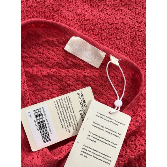 MONDAY Swimwear Marrakesh Dress in Strawberry Lace Crochet - Picture 5 of 5